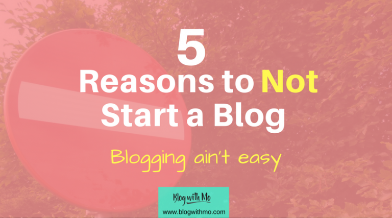 Copy of Blog Income Reports 10 You probably should not start a blog if you fall into any of these five categories. I provide some ways you can get around that if you really want to get into blogging for profit.