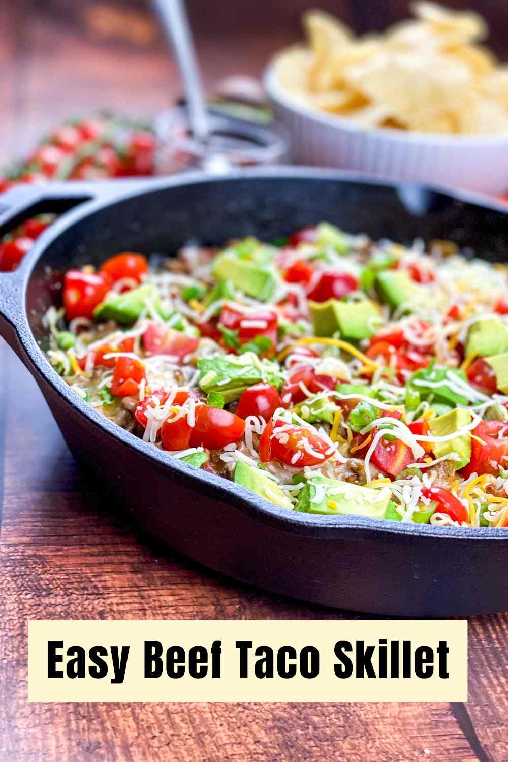 Indulge in the flavors of a 30-minute beef taco skillet. Versatile and easy to make, enjoy it as a main course or hearty appetizer. Get the recipe now!