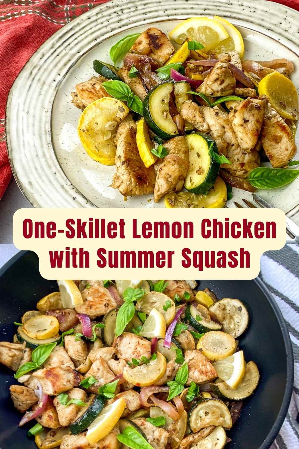 One-Skillet Lemon Chicken with Summer Squash