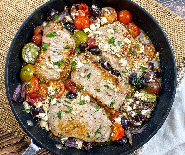 Smothered Mediterranean Pork Chops: A Burst of Flavor in One Skillet