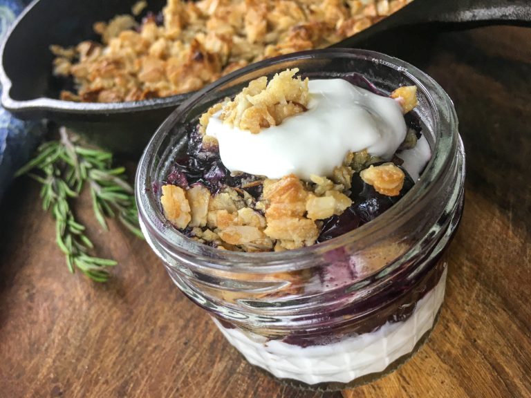 Rustic Blueberry Maple Crisp