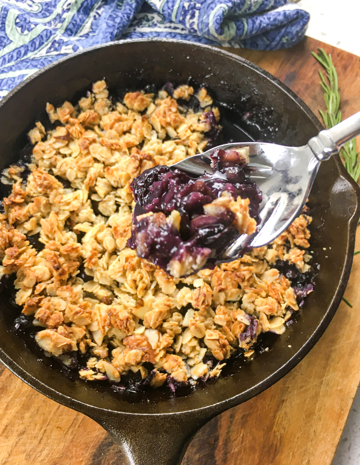 Rustic Blueberry Maple Crisp