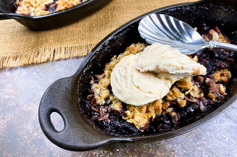 Warm Black Cherry Crisp: A comforting sugar-free dessert