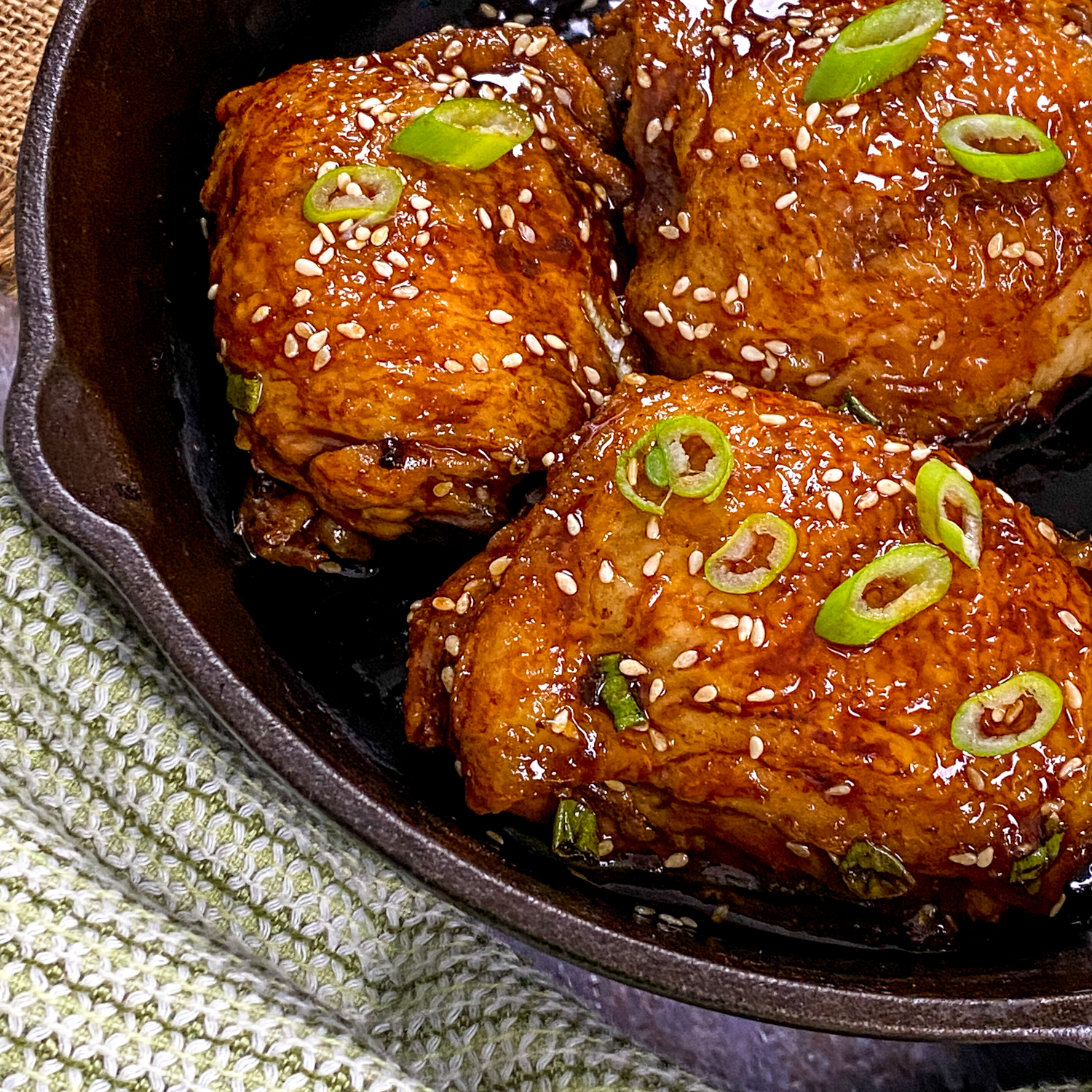Spicy Honey Garlic Chicken Thighs