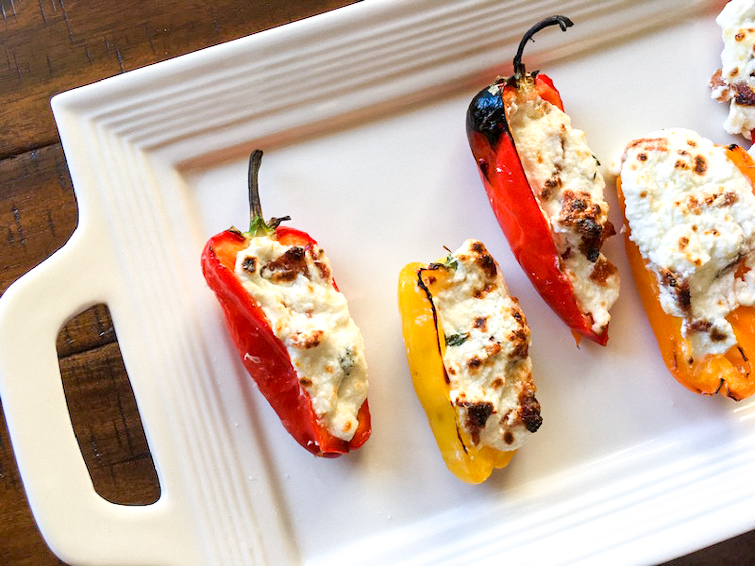 3 Cheese and Bacon Stuffed Mini Sweet Peppers