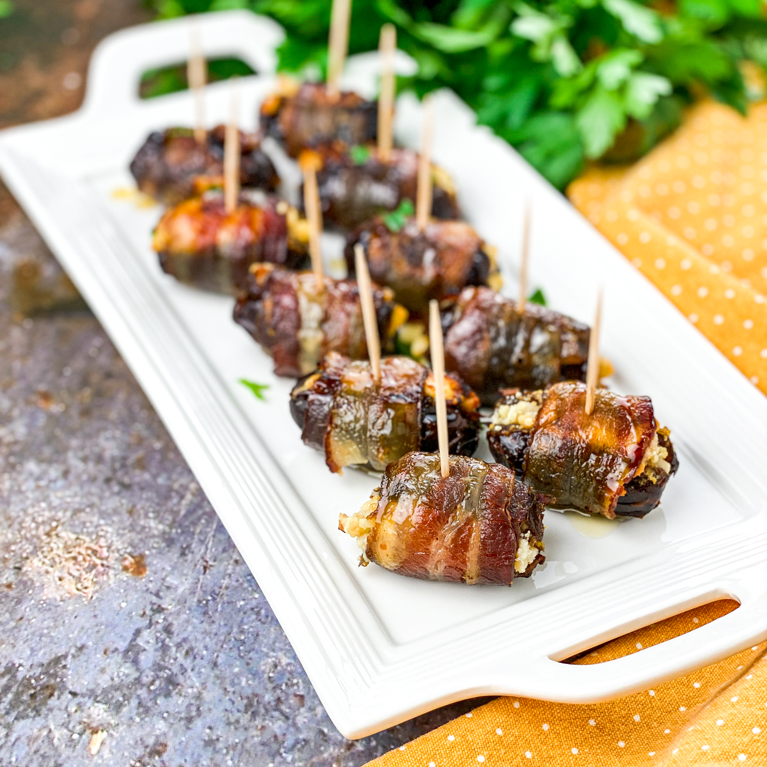 Bacon-Wrapped Stuffed Dates