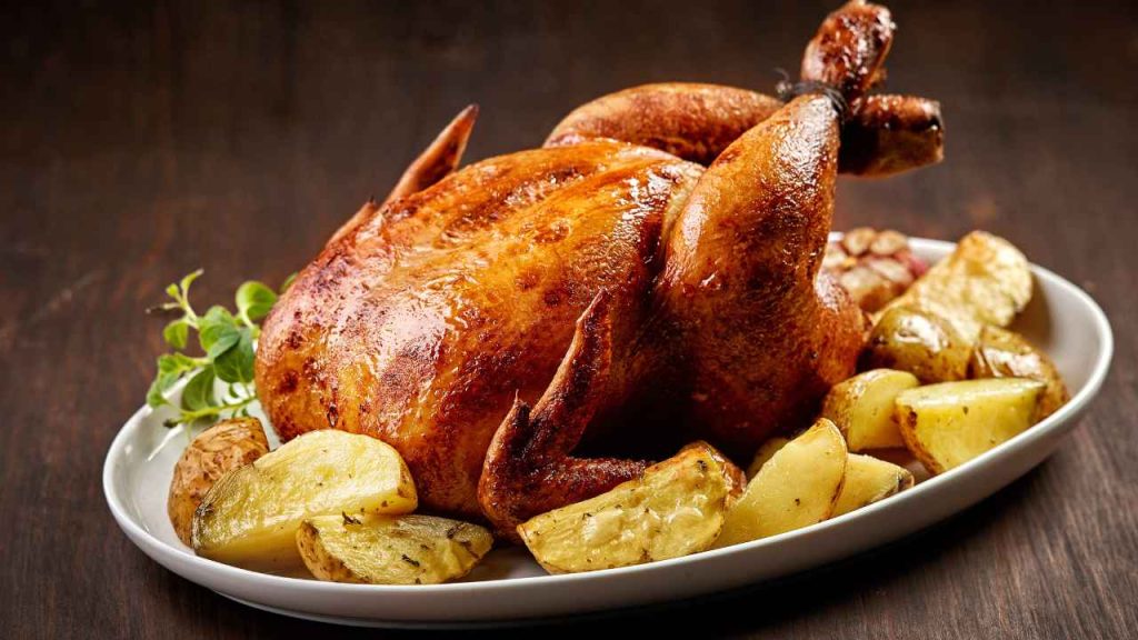 Lemon Pepper Roasted Chicken with Potatoes