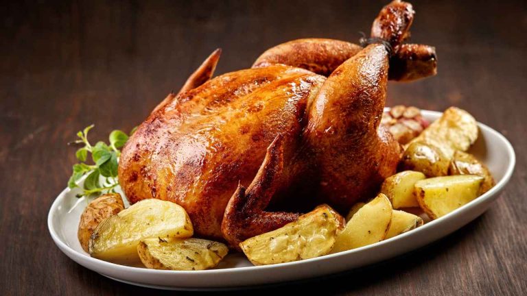 Lemon Pepper Roasted Chicken with Potatoes