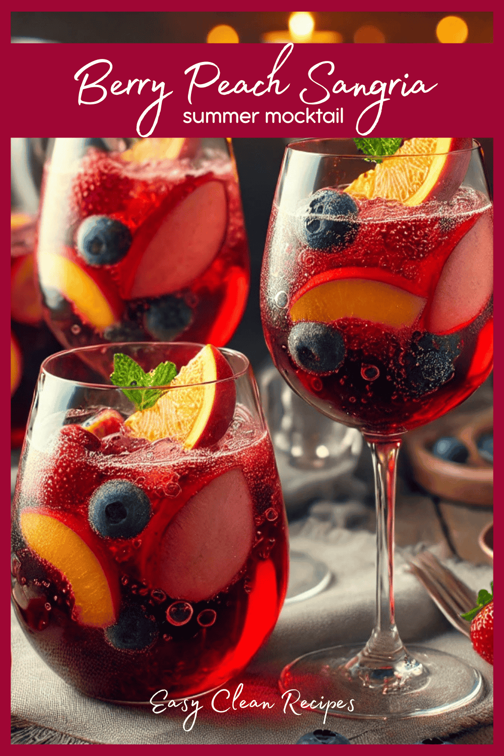 Berry Peach Sparkling Sangria