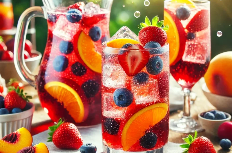 Berry Peach Sparkling Sangria: A Refreshing Summer Delight