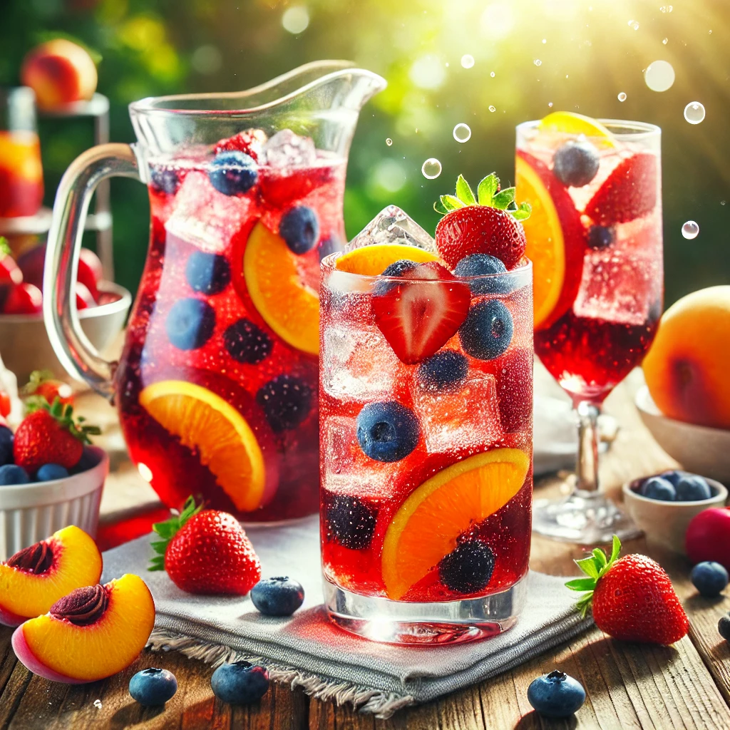 Berry Peach Sparkling Sangria